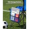 Portable Folding Bench, 8 Seat Foldable Soccer Bench with Side Pockets and Carrying Bag, Lightweight Sideline Seating with Back Rest for Football, Baseball, Camping, Outdoor Events, Blue